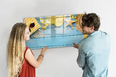 Schreib-Magnettafel als Strandzubehör