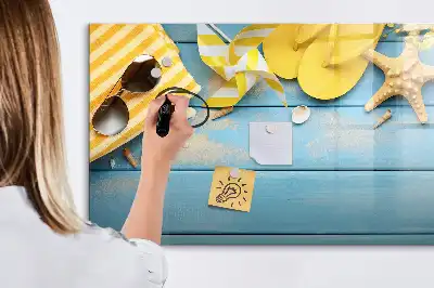 Schreib-Magnettafel als Strandzubehör