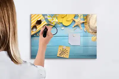 Schreib-Magnettafel als Strandzubehör
