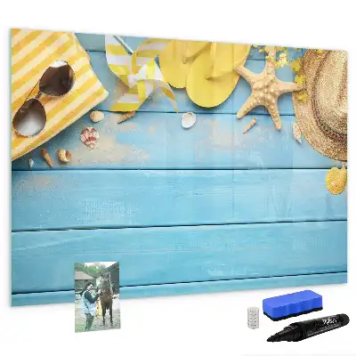 Schreib-Magnettafel als Strandzubehör