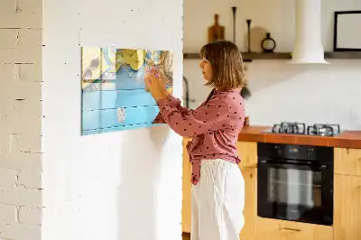 Schreib-Magnettafel als Strandzubehör