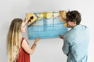 Schreib-Magnettafel als Strandzubehör