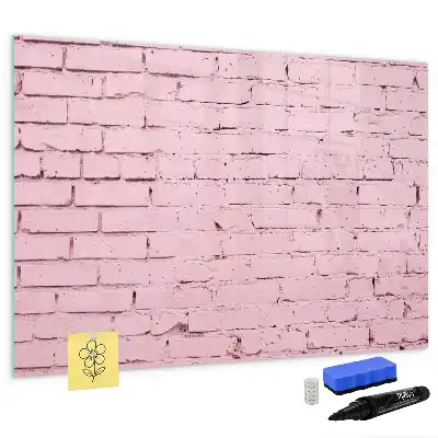 Beschreibbare Magnettafel in Ziegelwand-Optik