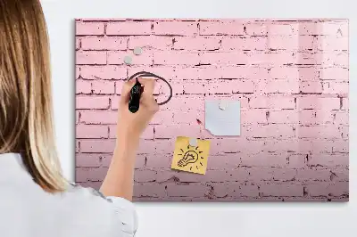 Beschreibbare Magnettafel in Ziegelwand-Optik