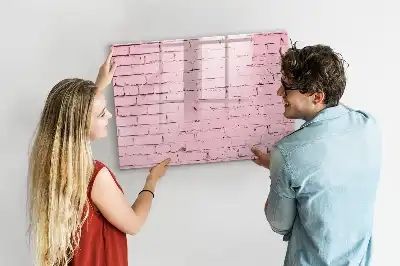 Beschreibbare Magnettafel in Ziegelwand-Optik