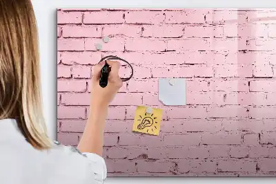 Beschreibbare Magnettafel in Ziegelwand-Optik