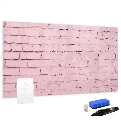 Beschreibbare Magnettafel in Ziegelwand-Optik