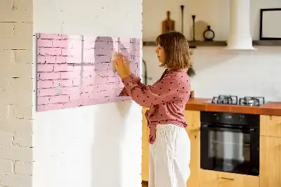 Beschreibbare Magnettafel in Ziegelwand-Optik