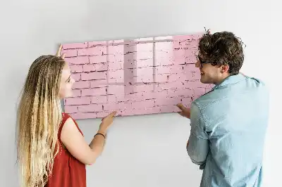 Beschreibbare Magnettafel in Ziegelwand-Optik