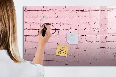 Beschreibbare Magnettafel in Ziegelwand-Optik