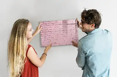 Beschreibbare Magnettafel in Ziegelwand-Optik