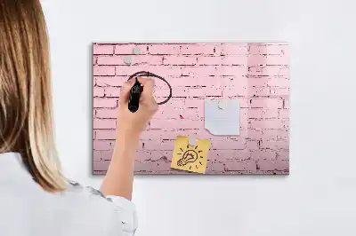 Beschreibbare Magnettafel in Ziegelwand-Optik
