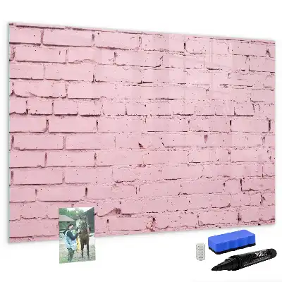 Beschreibbare Magnettafel in Ziegelwand-Optik