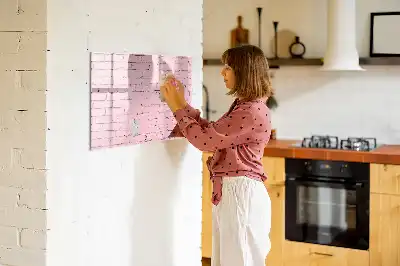 Beschreibbare Magnettafel in Ziegelwand-Optik