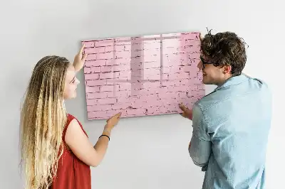 Beschreibbare Magnettafel in Ziegelwand-Optik