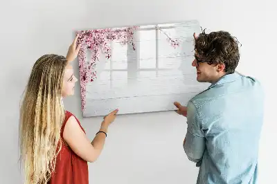 Schreib-Magnettafel mit Frühlingsblumen-Motiv