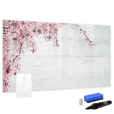 Schreib-Magnettafel mit Frühlingsblumen-Motiv