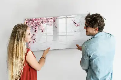 Schreib-Magnettafel mit Frühlingsblumen-Motiv