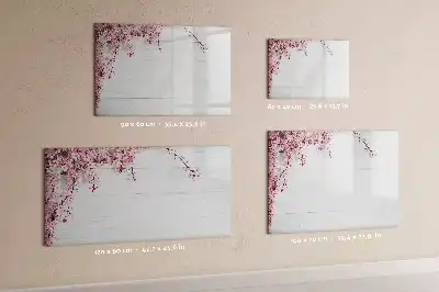 Schreib-Magnettafel mit Frühlingsblumen-Motiv