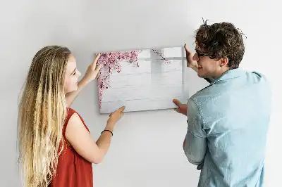 Schreib-Magnettafel mit Frühlingsblumen-Motiv