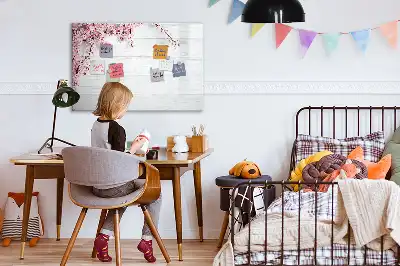 Schreib-Magnettafel mit Frühlingsblumen-Motiv
