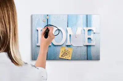 Beschreibbare Magnettafel Text Zuhause