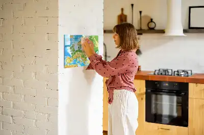 Schreib-Magnettafel mit geografischer Weltkarte