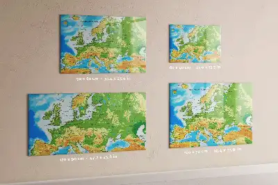 Schreib-Magnettafel mit geografischer Weltkarte