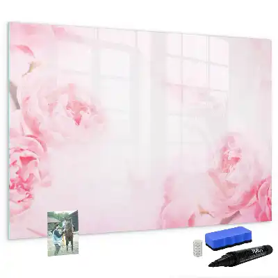 Magnetische Memoboard mit Motiv blühende Blumen
