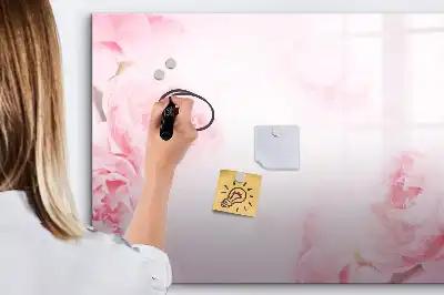 Magnetische Memoboard mit Motiv blühende Blumen