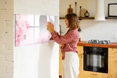 Magnetische Memoboard mit Motiv blühende Blumen