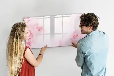 Magnetische Memoboard mit Motiv blühende Blumen