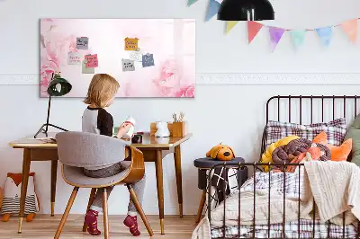 Magnetische Memoboard mit Motiv blühende Blumen