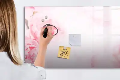 Magnetische Memoboard mit Motiv blühende Blumen