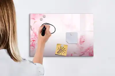 Magnetische Memoboard mit Motiv blühende Blumen