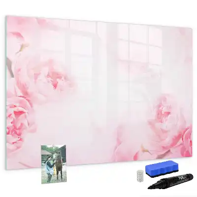 Magnetische Memoboard mit Motiv blühende Blumen