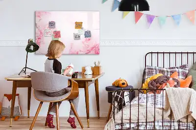 Magnetische Memoboard mit Motiv blühende Blumen