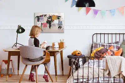 Schreib-Magnettafel mit Motiv abstrakte Weltkarte