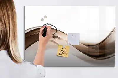 Schreib-Magnettafel mit Motiv Abstrakte Linie