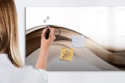 Schreib-Magnettafel mit Motiv Abstrakte Linie