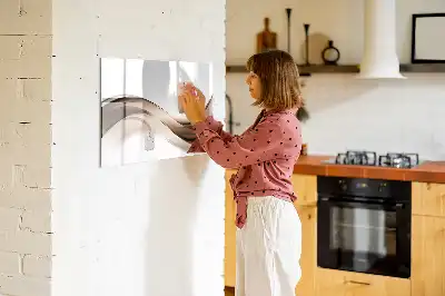 Schreib-Magnettafel mit Motiv Abstrakte Linie