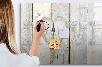 Beschreibbare Magnettafel mit Motiv Text Liebe
