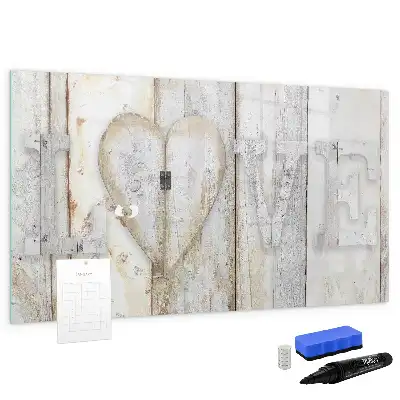 Beschreibbare Magnettafel mit Motiv Text Liebe