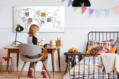 Schreib-Magnettafel in Form einer Weltkarte