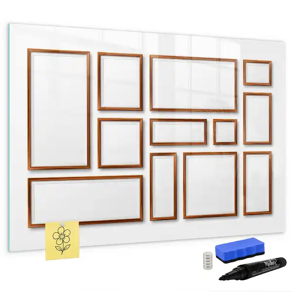 Schreib-Magnettafel mit Holzrahmen