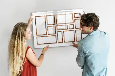 Schreib-Magnettafel mit Holzrahmen