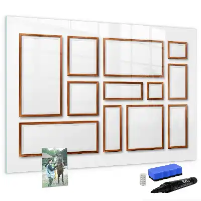 Schreib-Magnettafel mit Holzrahmen