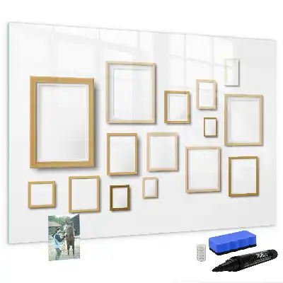 Beschreibbare Magnettafel mit Holzrahmen