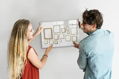 Beschreibbare Magnettafel mit Holzrahmen