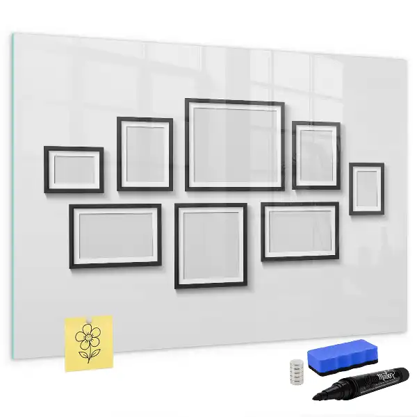 Schreib-Magnettafel mit schwarzem Rahmen